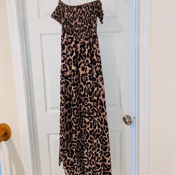 Leopard High/Low Maxi Dress - Picture 5 of 6